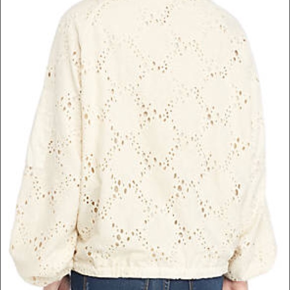 NWT Free People Daisy Jane Ivory Eyelet Jacket - Picture 6 of 6
